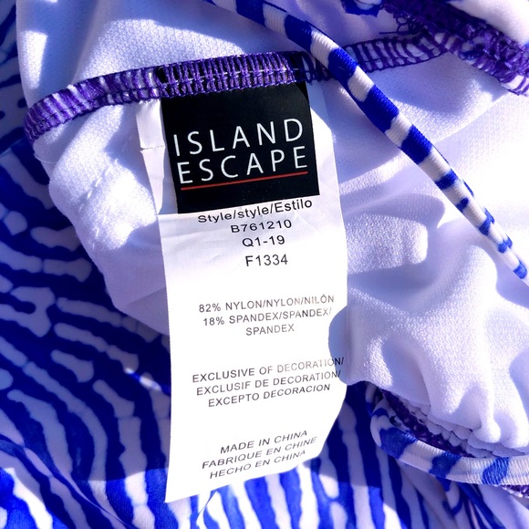 Island Escape Women’s Swimsuit Bathing Suit Bikini Tankini XL 16 - Picture 6 of 9